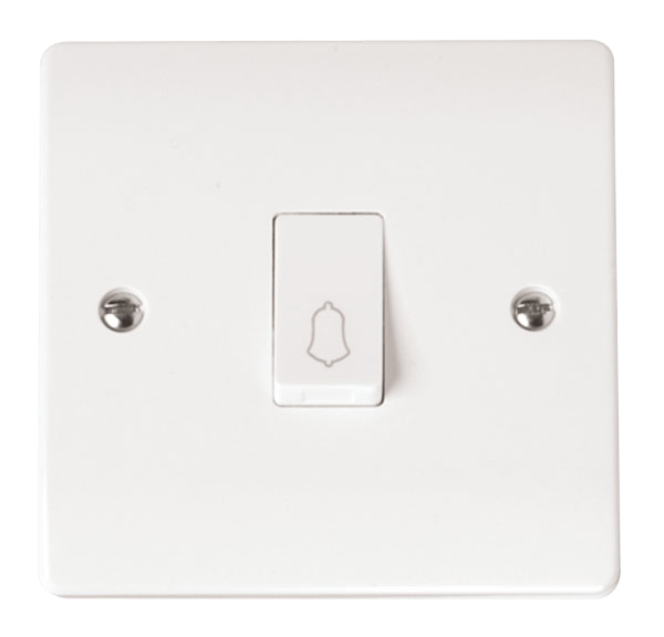 CMA027 - 10AX 1 Gang 1 Way Retractive Plate Switch 'Bell'