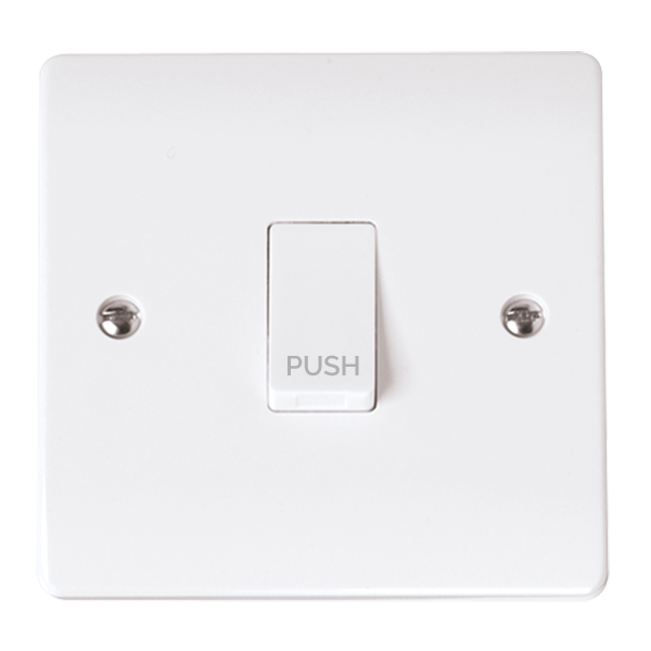 CMA028 - 10AX 1 Gang 1 Way Retractive Plate Switch 'Push'