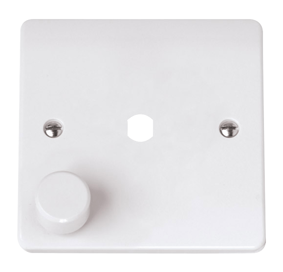 CMA145PL - 1 Gang Unfurnished Dimmer Plate & Knob (650W Max) - 1 Aperture