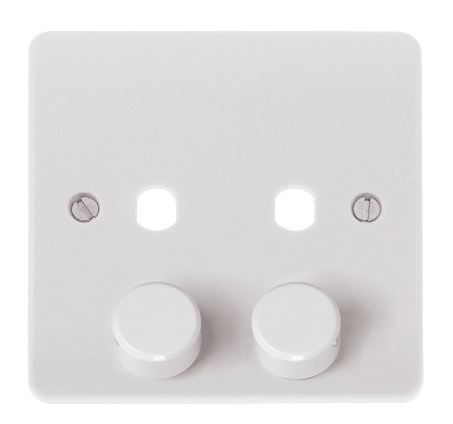 CMA146PL - 1 Gang Unfurnished Dimmer Plate & Knobs (800W Max) - 2 Apertures