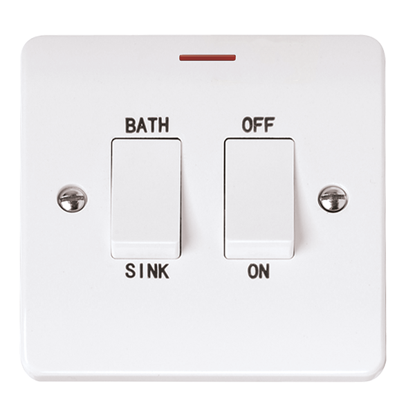 CMA2024 - 20A DP Sink/Bath Plate Switch With LED