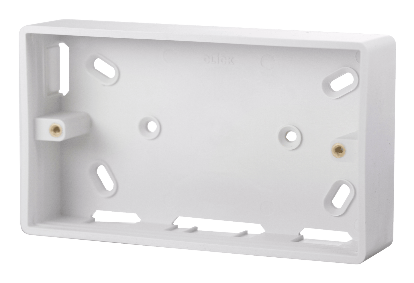 CMA235 - 2 Gang 29mm Deep PVC Pattress Box - Trunking