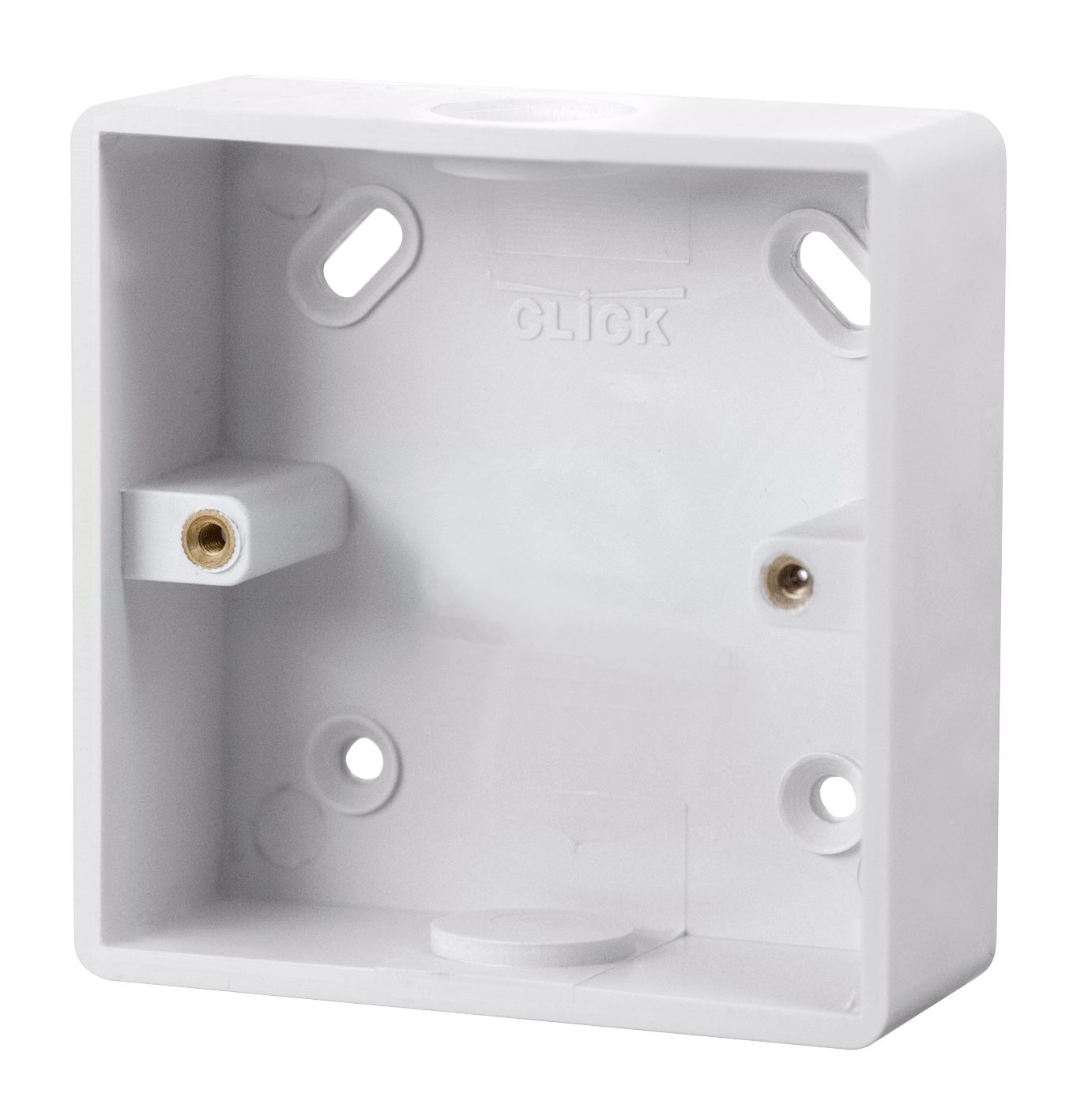 CMA240 - 1 Gang 29mm Deep PVC Pattress Box - Conduit