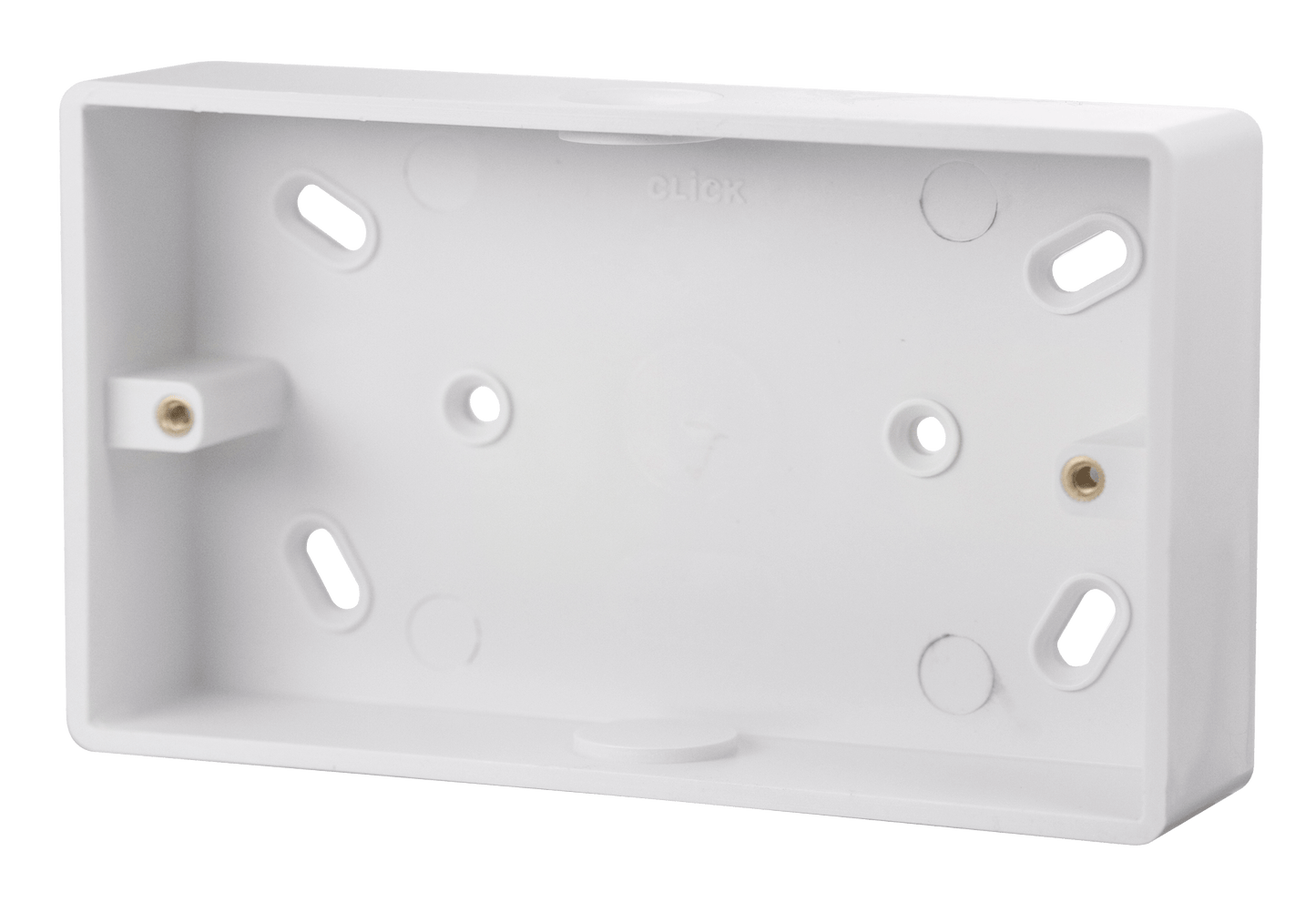 CMA245 - 2 Gang 29mm Deep PVC Pattress Box - Conduit