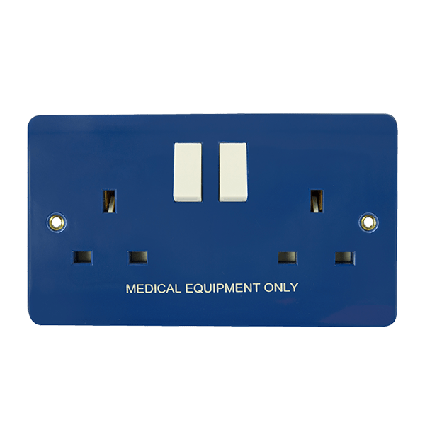 CMA637BL - 13A 2 Gang DP Switched Clean Earth Socket