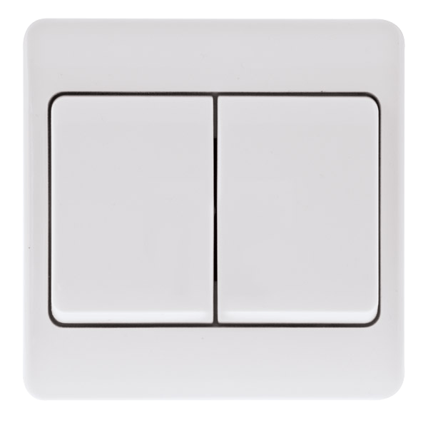 CMA812 - 10AX 2 Gang 2 Way Wide Rocker Switch