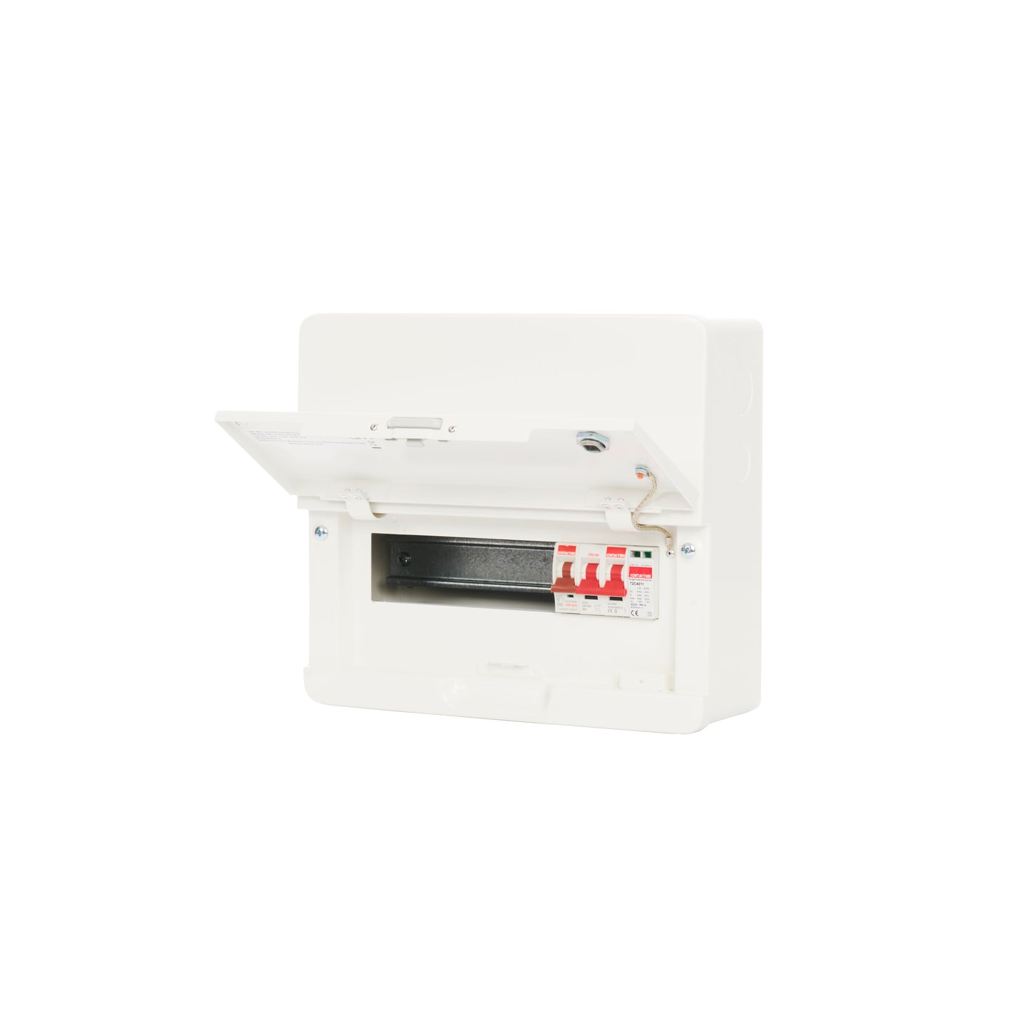 SDD081SPMS - 8Way 100A Surface Mounted Consumer Unit ISO Incomer + SPD