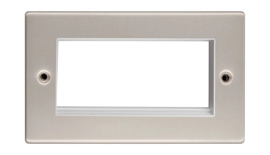 VPD1424SSW - Pro Décor Four Module Data Plate Stainless Steel White Insert