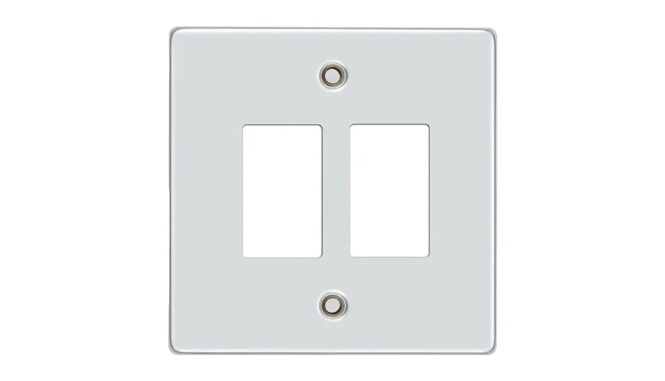 VPD2702CH - Pro Décor 2 Gang Grid Plate Chrome