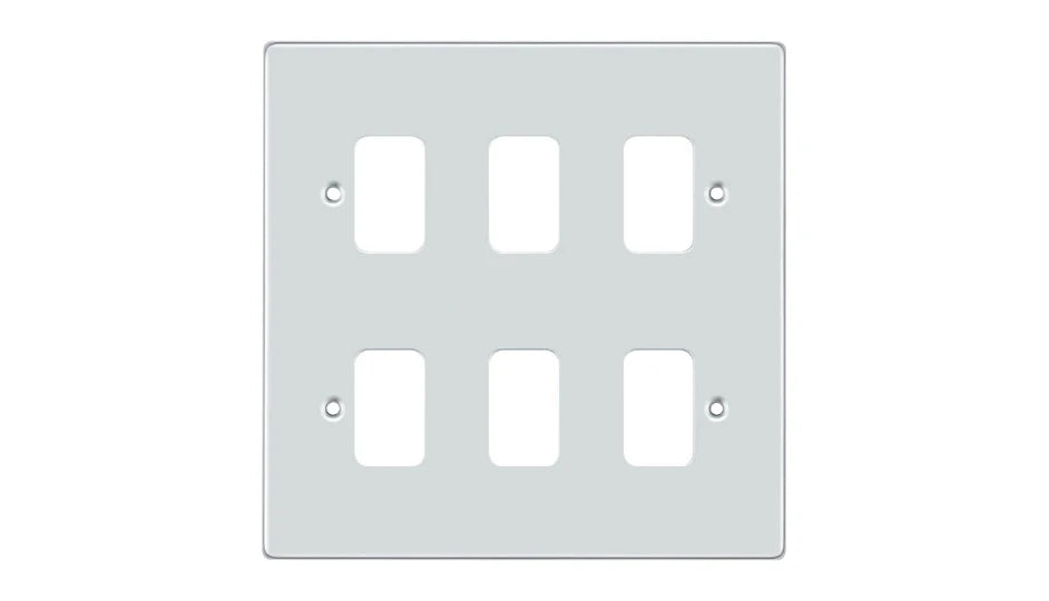 VPD2706CH - Pro Décor 6 Gang Grid Plate Chrome