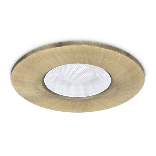 JC1107/BR - Brushed brass aluminium bezel for use with X50 fire-rated downlight
