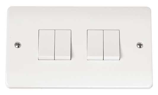 CMA019 - 10AX 4 Gang 2 Way Plate Switch