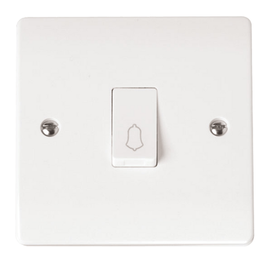CMA027 - 10AX 1 Gang 1 Way Retractive Plate Switch 'Bell'