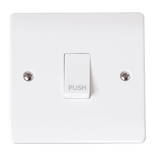 CMA028 - 10AX 1 Gang 1 Way Retractive Plate Switch 'Push'