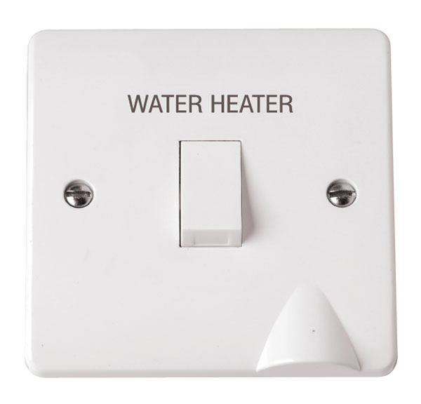 CMA044 - 20A DP ‘Water Heater’ Switch With Optional Flex Outlet