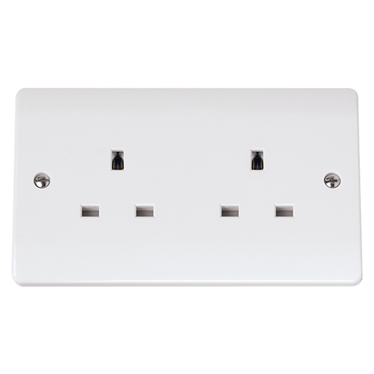 CMA1032 - 13A 2 Gang Unswitched Safety Shutter Socket Outlet