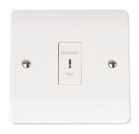 CMA110 - 10AX 1 Gang DP ‘Emergency Test’ Key switch