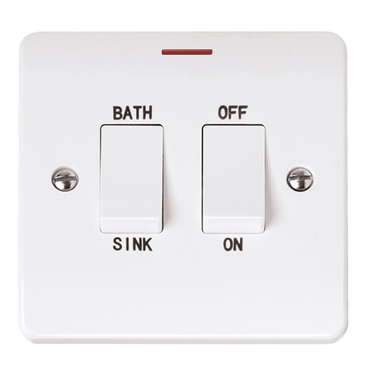 CMA2024 - 20A DP Sink/Bath Plate Switch With LED