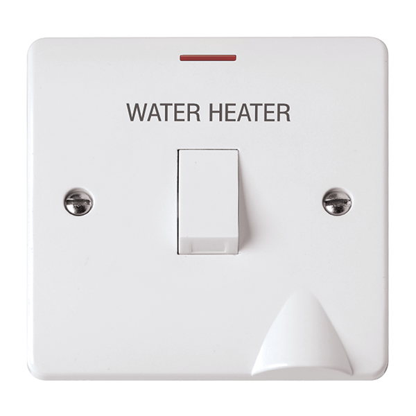 CMA2046 - 20A DP ‘Water Heater’ Switch With Optional Flex Outlet & LED