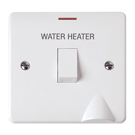 CMA2046 - 20A DP ‘Water Heater’ Switch With Optional Flex Outlet & LED