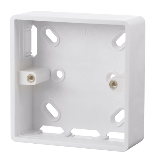 CMA230 - 1 Gang 29mm Deep PVC Pattress Box - Trunking