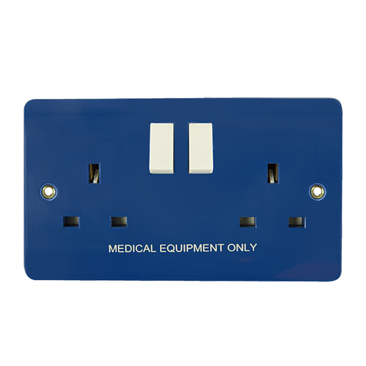 CMA637BL - 13A 2 Gang DP Switched Clean Earth Socket