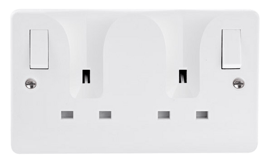 CMA736 - 13A 2 Gang OB DP Switched Locating Plug Socket
