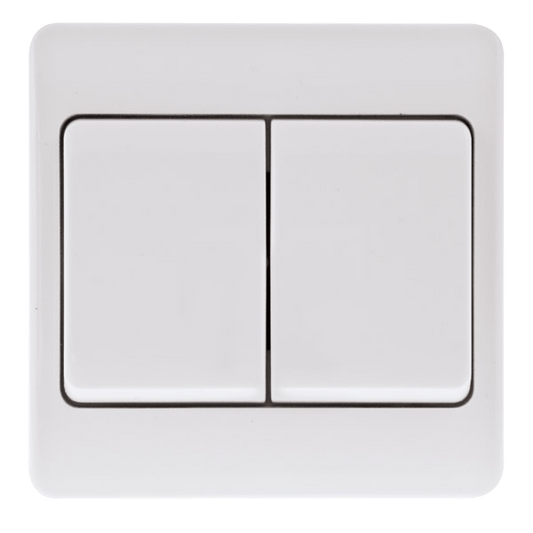 CMA812 - 10AX 2 Gang 2 Way Wide Rocker Switch