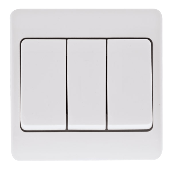 CMA813 - 10AX 3 Gang 2 Way Wide Rocker Switch