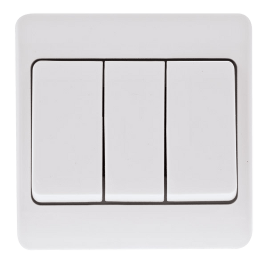 CMA813 - 10AX 3 Gang 2 Way Wide Rocker Switch