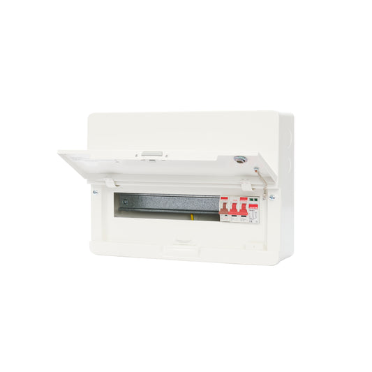 SDD121SPMS - 12Way 100A Surface Mounted Consumer Unit ISO Incomer + SPD