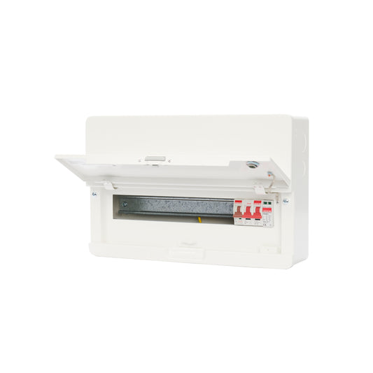 SDD141SPMS - 14Way 100A Surface Mounted Consumer Unit ISO Incomer +SPD