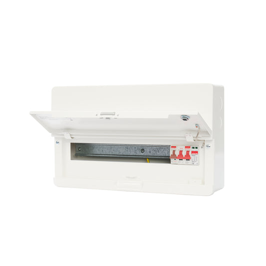 SDD161SPMS - 16Way 100A Surface Mounted Consumer Unit ISO Incomer + SPD