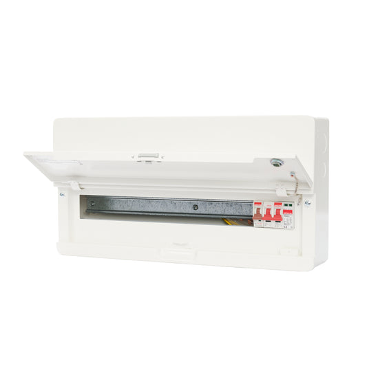 SDD201SPMS - 20Way 100A Surface Mounted Consumer Unit ISO Incomer + SPD
