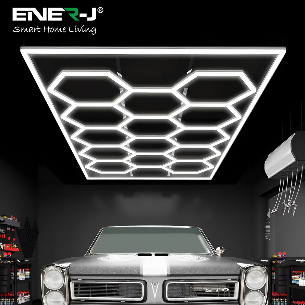 T304 - 600W LED Hexagon Showroom Light LED Panel Lighting Kit 69 Tubes 6500K
