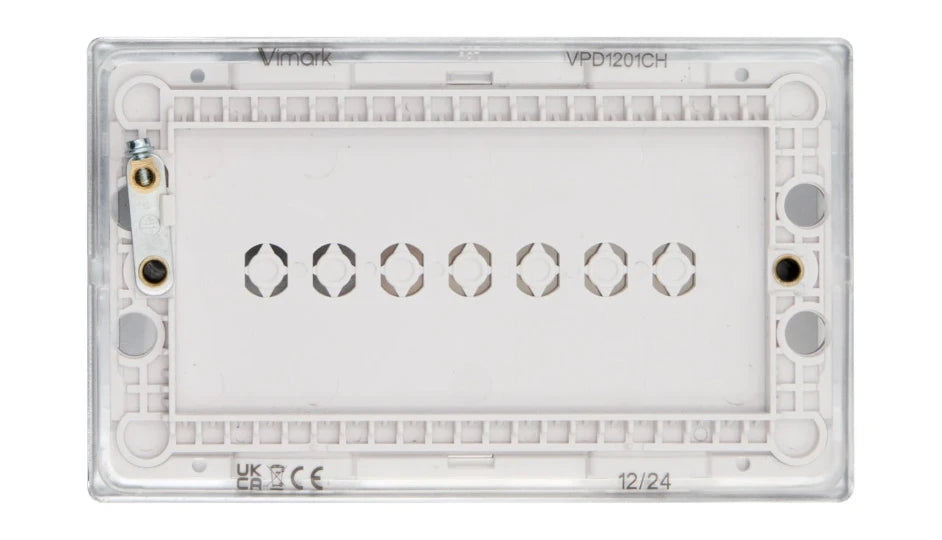 VPD1201CH - Pro Décor 2 Gang Blank Plate Chrome