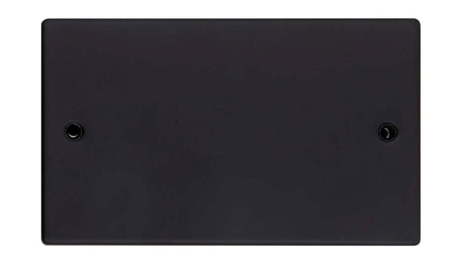 VPD1201MB - Pro Décor 2 Gang Blank Plate Matt Black