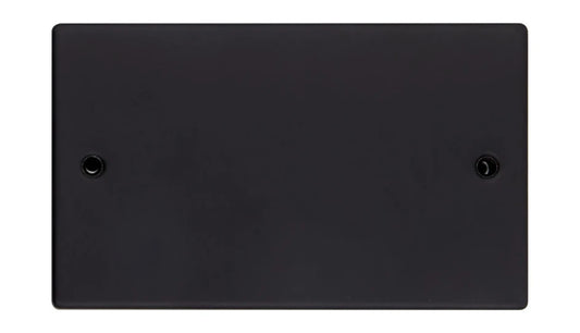VPD1201MB - Pro Décor 2 Gang Blank Plate Matt Black