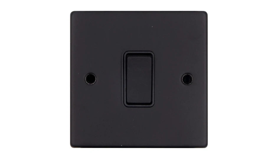 VPD1203MBB - Pro Décor 1 Gang 2 Way 10AX Plate Switch Matt Black