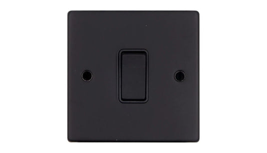VPD1203MBB - Pro Décor 1 Gang 2 Way 10AX Plate Switch Matt Black