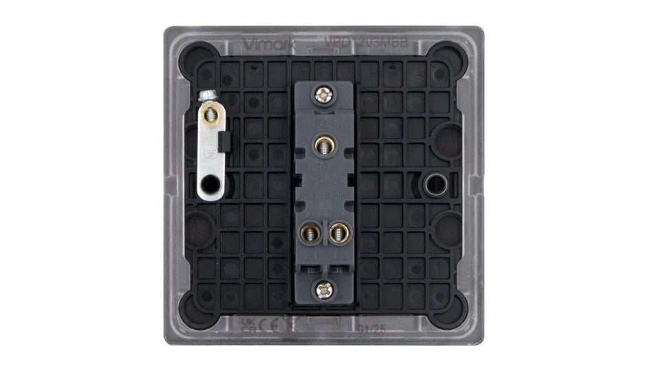 VPD1203MBB - Pro Décor 1 Gang 2 Way 10AX Plate Switch Matt Black