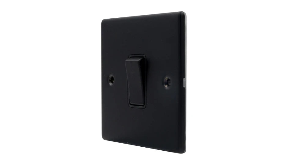 VPD1203MBB - Pro Décor 1 Gang 2 Way 10AX Plate Switch Matt Black