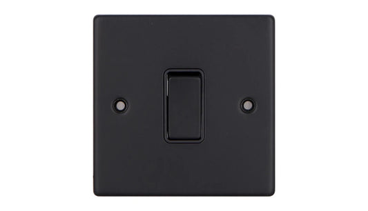 VPD1244MBB - Pro Décor 1 Gang Intermediate 10AX Plate Switch Matt Black