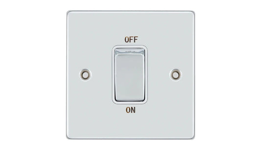 VPD1300CHW - Pro Décor 50A DP Switch Chrome White Insert