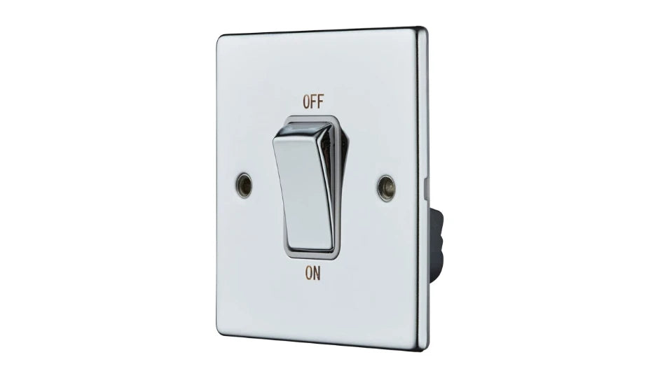 VPD1300CHW - Pro Décor 50A DP Switch Chrome White Insert