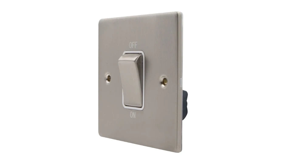 VPD1300SSW - Pro Décor 50A DP Switch Stainless Steel White Insert
