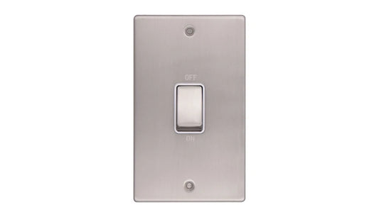 VPD1301SSW - Pro Décor 50A DP Switch Tall Stainless Steel White Insert