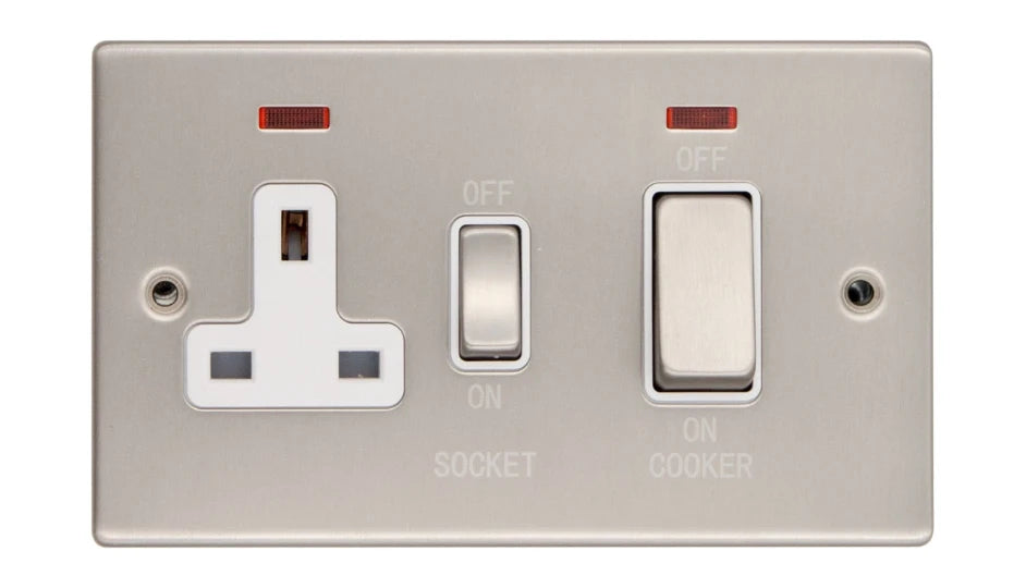 VPD1302NSSW - Pro Décor Cooker Control Unit with Neon Stainless Steel White Insert