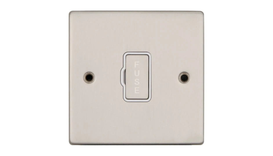 VPD1360SSW - Pro Décor 13A Unswitched Spur Stainless Steel White Insert