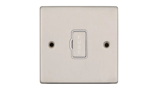 VPD1360SSW - Pro Décor 13A Unswitched Spur Stainless Steel White Insert